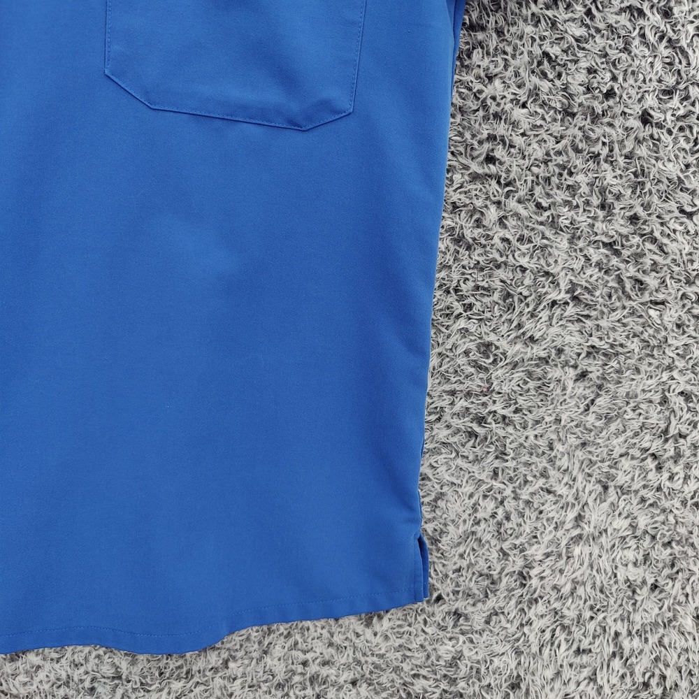 FIGS Womens Medleisure Professional Casma Healthcare Tech Scrub Top S Blue VNeck - Picture 10 of 16